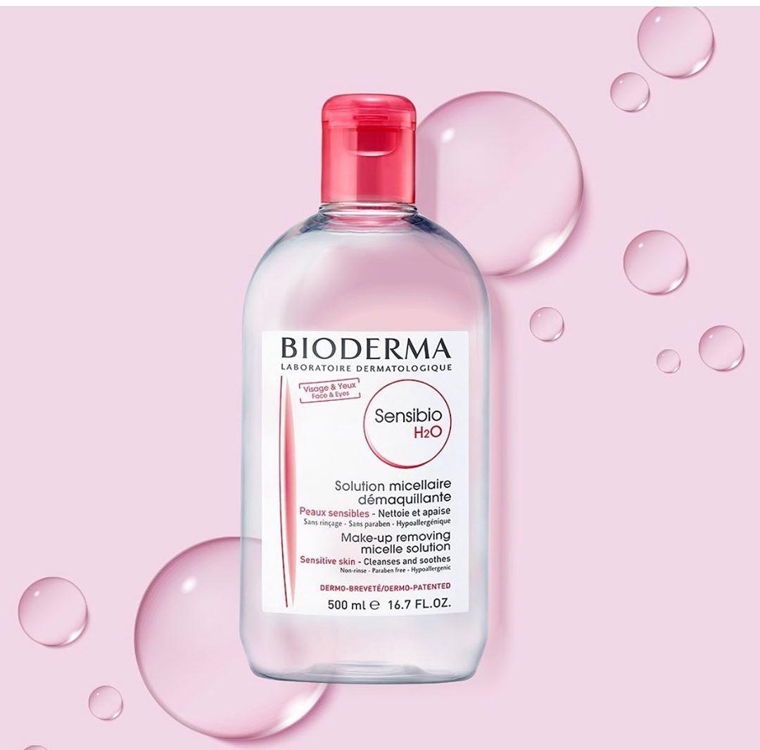 Nuoc tay trang Bioderma hong