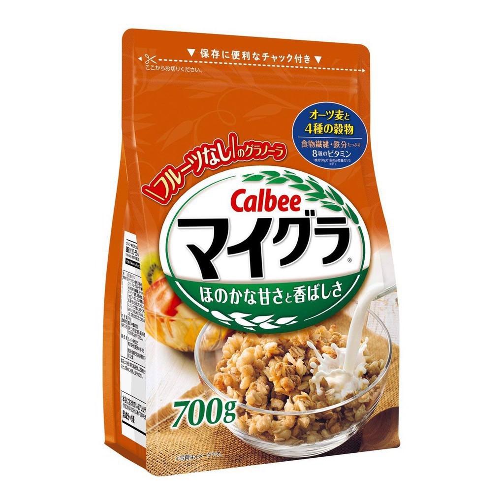 Ngu coc Calbee bao bi mau cam trai cay 700gr