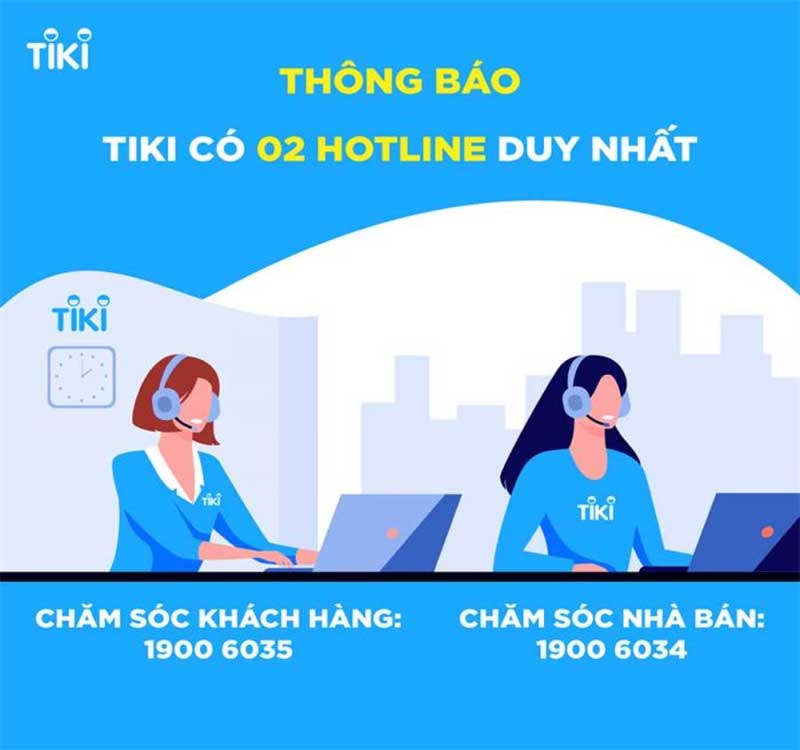 Bạn có thể gọi đến hotline Tiki 199006035 bạn nhé