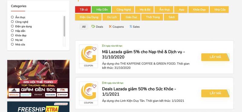 Hưởng thêm nhiều ưu đãi từ Lazada từ những trang Web khác.