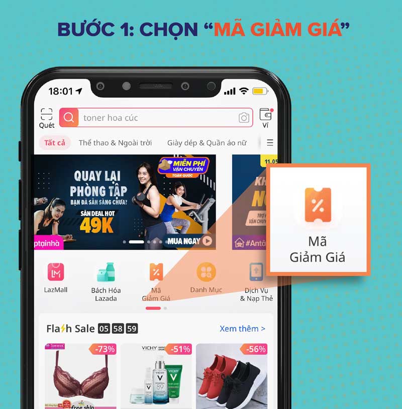 Cách sử dụng mã giảm giá Lazada khách hàng mới