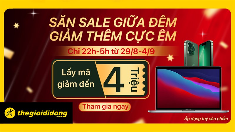 Săn mã giảm giá Thế Giới Di Động và Điện Máy XANH, mã coupon trị giá đến 4 triệu đồng